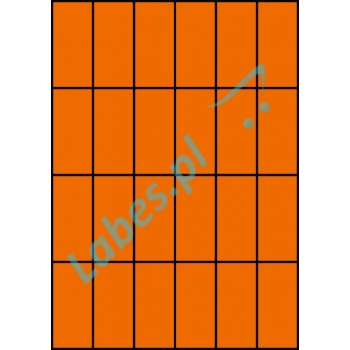 Etykiety A4 kolorowe 35x74 – pomarańczowe