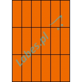 Etykiety A4 kolorowe 35x99 – pomarańczowe