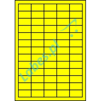 Etykiety A4 kolorowe 38x21,2 – żółte