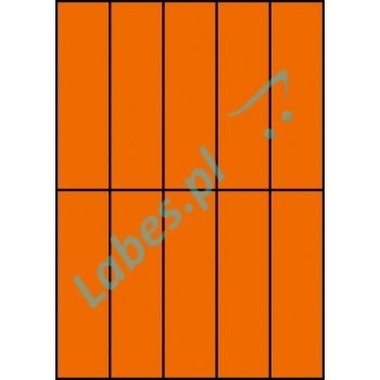 Etykiety A4 kolorowe 42x148 – pomarańczowe