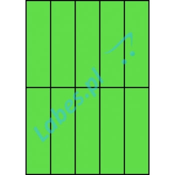 Etykiety A4 kolorowe 42x148 – zielone