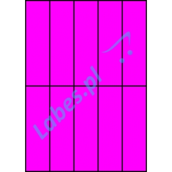 Etykiety A4 kolorowe 42x148 – różowe