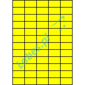 Etykiety A4 kolorowe 42x24,75 – żółte