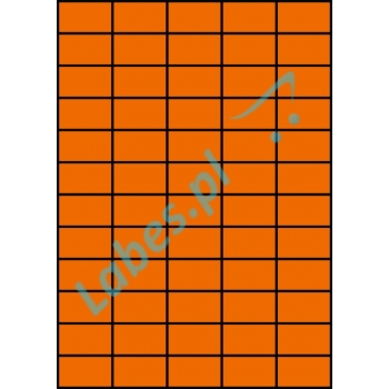 Etykiety A4 kolorowe 42x24,75 – pomarańczowe