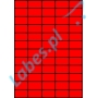 Etykiety A4 kolorowe 42x24,75 – czerwone