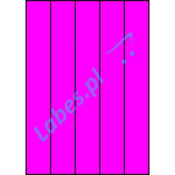 Etykiety A4 kolorowe 42x297 – różowe