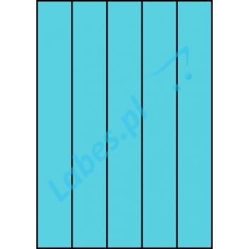 Etykiety A4 kolorowe 42x297 – niebieskie