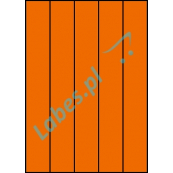 Etykiety A4 kolorowe 42x297 – pomarańczowe