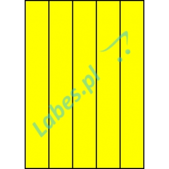 Etykiety A4 kolorowe 42x297 – żółte