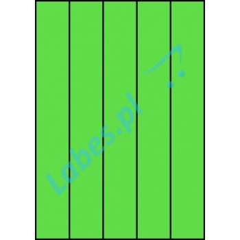 Etykiety A4 kolorowe 42x297 – zielone