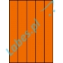 Etykiety A4 kolorowe 42x297 – pomarańczowe