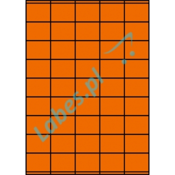 Etykiety A4 kolorowe 42x32 – pomarańczowe