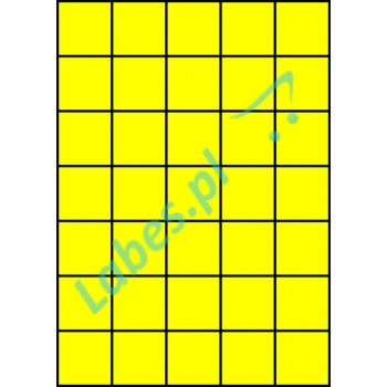 Etykiety A4 kolorowe 42x42,42 – żółte