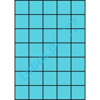 Etykiety A4 kolorowe 42x42,42 – niebieskie