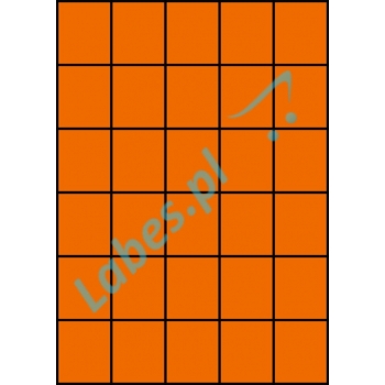 Etykiety A4 kolorowe 42x49,5 – pomarańczowe