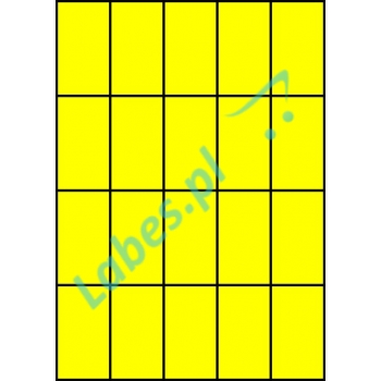 Etykiety A4 kolorowe 42x74 – żółte