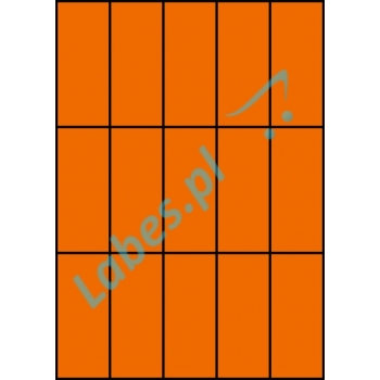 Etykiety A4 kolorowe 42x99 – pomarańczowe