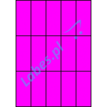 Etykiety A4 kolorowe 42x99 – różowe
