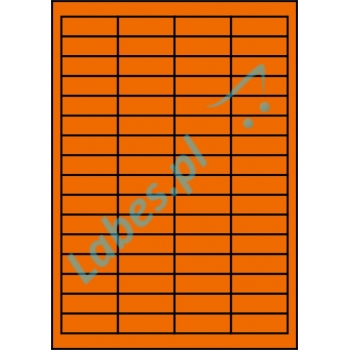 Etykiety A4 kolorowe 48,5x16,9 – pomarańczowe
