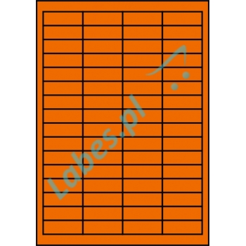 Etykiety A4 kolorowe 48,5x16,9 – pomarańczowe