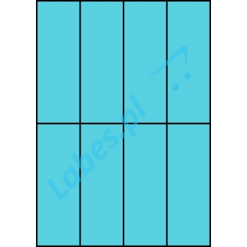 Etykiety A4 kolorowe 52,5x148 – niebieskie