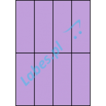 Etykiety A4 kolorowe 52,5x148 – fioletowe
