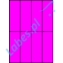 Etykiety A4 kolorowe 52,5x148 – różowe
