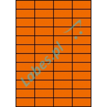 Etykiety A4 kolorowe 52,5x24,75 – pomarańczowe