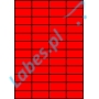 Etykiety A4 kolorowe 52,5x24,75 – czerwone