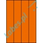 Etykiety A4 kolorowe 52,5x297 – pomarańczowe