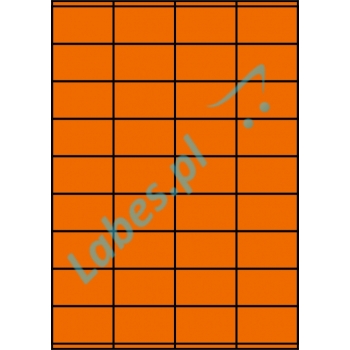 Etykiety A4 kolorowe 52,5x32 – pomarańczowe