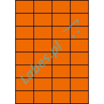 Etykiety A4 kolorowe 52,5x37 – pomarańczowe
