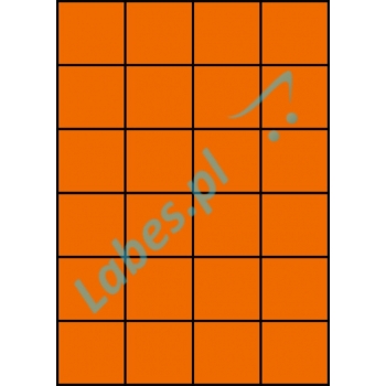 Etykiety A4 kolorowe 52,5x49,5 – pomarańczowe