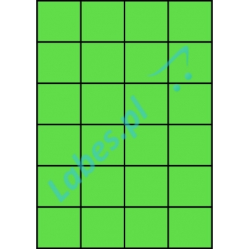 Etykiety A4 kolorowe 52,5x49,5 – zielone
