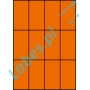 Etykiety A4 kolorowe 52,5x99 – pomarańczowe