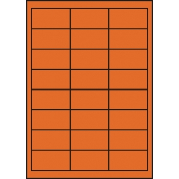 Etykiety A4 kolorowe 64,6x33,8 – pomarańczowe