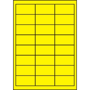 Etykiety A4 kolorowe 64,6x33,8 – żółte