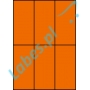 Etykiety A4 kolorowe 70x148 – pomarańczowe