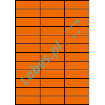 Etykiety A4 kolorowe 70x24,75 – pomarańczowe
