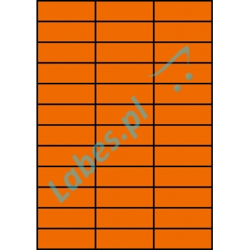 Etykiety A4 kolorowe 70x24,75 – pomarańczowe