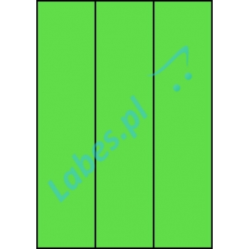 Etykiety A4 kolorowe 70x297 – zielone