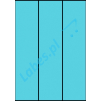 Etykiety A4 kolorowe 70x297 – niebieskie