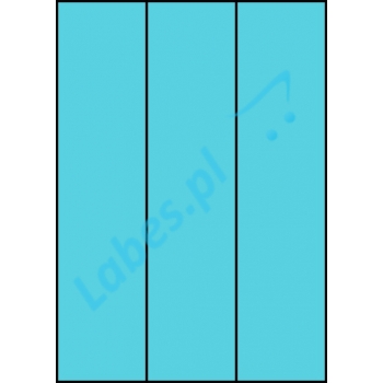 Etykiety A4 kolorowe 70x297 – niebieskie