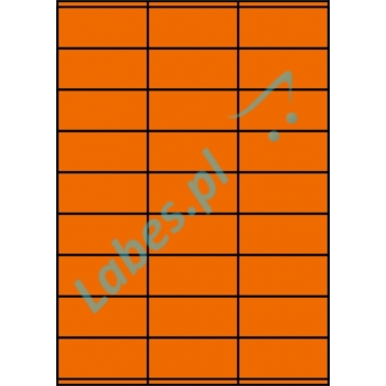 Etykiety A4 kolorowe 70x32 – pomarańczowe