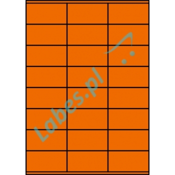 Etykiety A4 kolorowe 70x36 – pomarańczowe