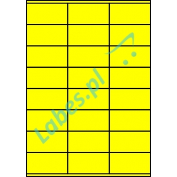 Etykiety A4 kolorowe 70x36 – żółte