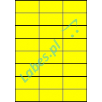 Etykiety A4 kolorowe 70x37 – żółte