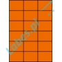 Etykiety A4 kolorowe 70x49,5 – pomarańczowe
