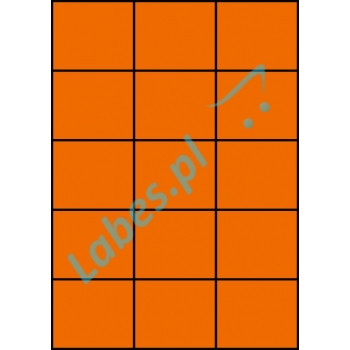 Etykiety A4 kolorowe 70x59,4 – pomarańczowe