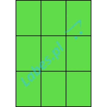 Etykiety A4 kolorowe 70x99 – zielone